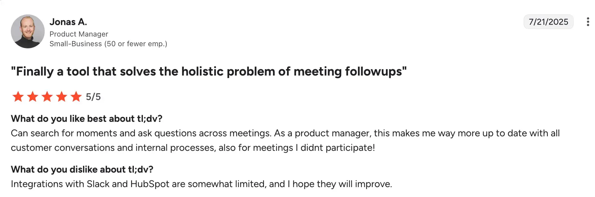 tl;dv CRM and tool integrations